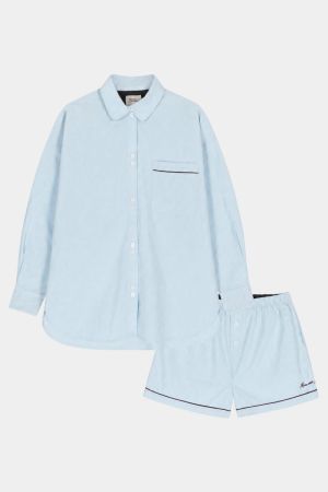 PYJAMA SHORT 803 LICHTBLAUW