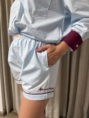PYJAMA SHORT 803 LICHTBLAUW