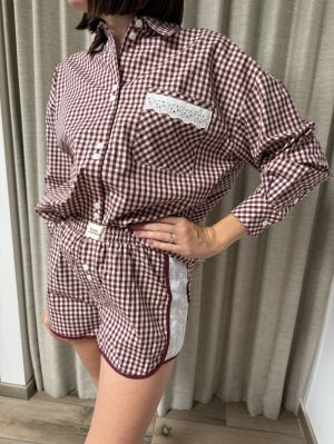 PYJAMA SHORT 969 BORDEAUX RU
